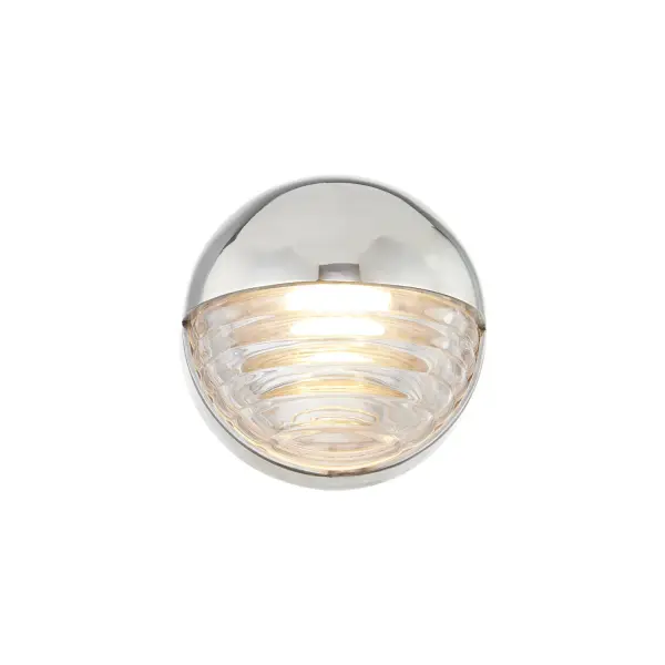 The Palais collection is inspired by elements of 1920's architecture and décor for the modern space. With a naturally curved solid brass frame and luxe ribbed glass elements, this collection brings elegance to any space. Available in three uniquely designed configurations to fit a multitude of design styles. Collection: Palais Designer: Alan Pepin Sub-Brand: ALORA Finish: Polished Nickel/Ribbed Glass Glass: Clear Glass Width: 5.63" Length: 5.63" Extension from Wall: 3.75" Maximum Wattage: 9.00 W Bulb Type: Module Bulb Base: AC Light Source: LED Light Output: 720.00 lm Delivered Lumens: 307.00 lm Color Temperature: 3000 K CRI: 90 Rated Average Life: 50,000 Voltage: 120.00 V Material: Steel + Glass Country of Origin: China Safety Listing: ETL Safety Rating: Damp ADA Title 24 LED Manufacturer Warranty: 5 Years Spec Sheet Instructions