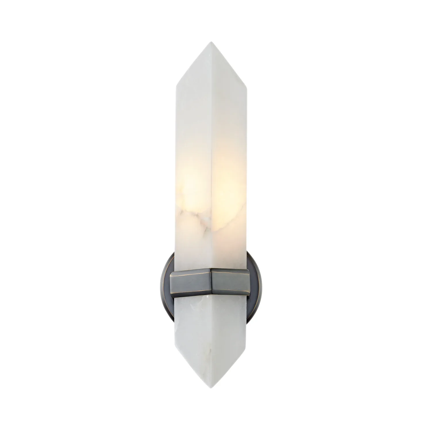 Valencia One Light Vanity in Urban Bronze/Alabaster