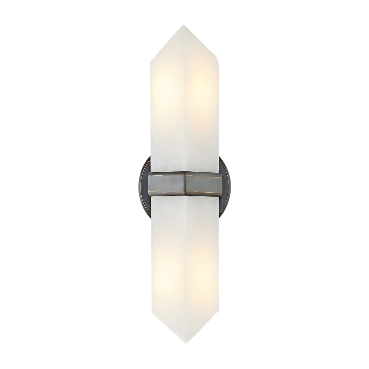 Valencia Two Light Vanity in Urban Bronze/Alabaster