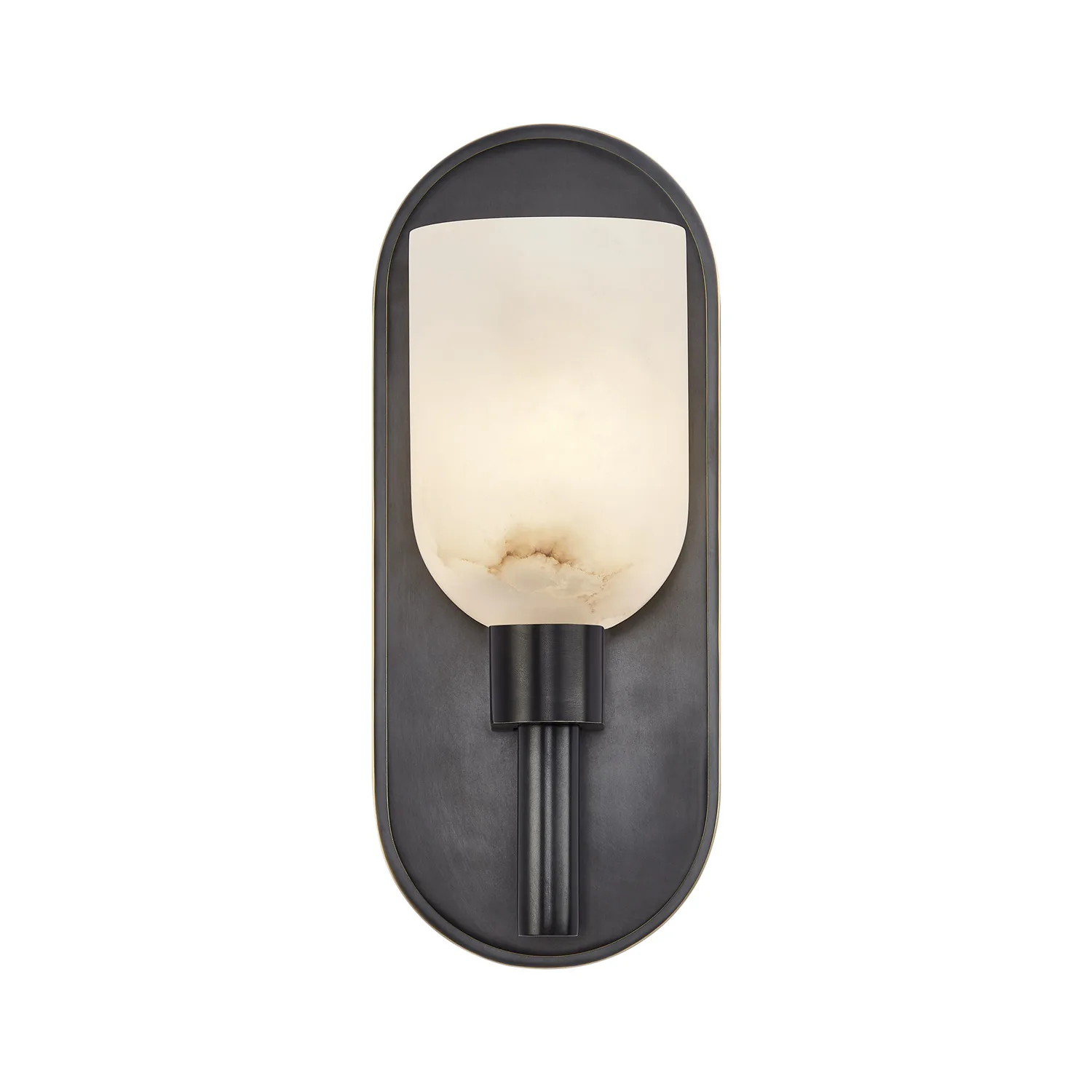 Lucian One Light Vanity in Urban Bronze/Alabaster