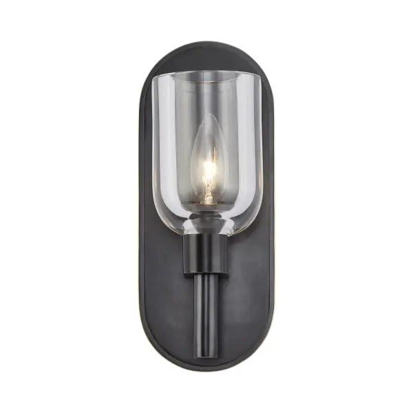 The Lucian collection is inspired by the classic shapes of antique lighting, made modern. Modern touches can be seen in the organically curved backplates and custom designed stems that create the stunning look of the Lucian. Completed with either clear glass or alabaster bowl shades, this collection defines classic elegance. Alabaster boasts distinct variations in both its veining and tone, a unique characteristic of a timeless natural material. No two pieces will look the exact same. Collection: Lucian Designer: Elisa Carlucci Sub-Brand: ALORA Finish: Clear Crystal/Urban Bronze Glass: Clear Crystal Crystal: Clear Crystal Width: 3.63" Height: 9.00" Extension from Wall: 5.38" Canopy: W4.625" x H11.125" x E1" Number of Bulbs: 1 Maximum Wattage: 60.00 W Bulb Base: E12 Candelabra Voltage: 120.00 V Material: Steel + Crystal Country of Origin: China Safety Listing: UL Safety Rating: Damp Manufacturer Warranty: 1 Year Spec Sheet Instructions
