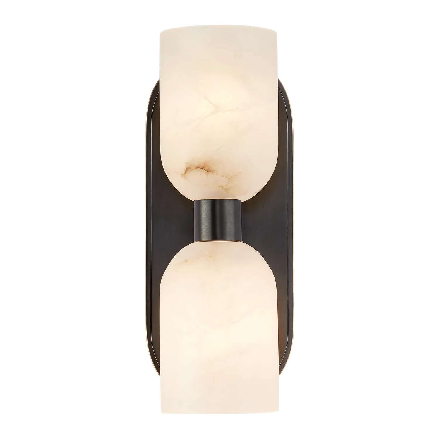 Lucian Two Light Vanity in Urban Bronze/Alabaster