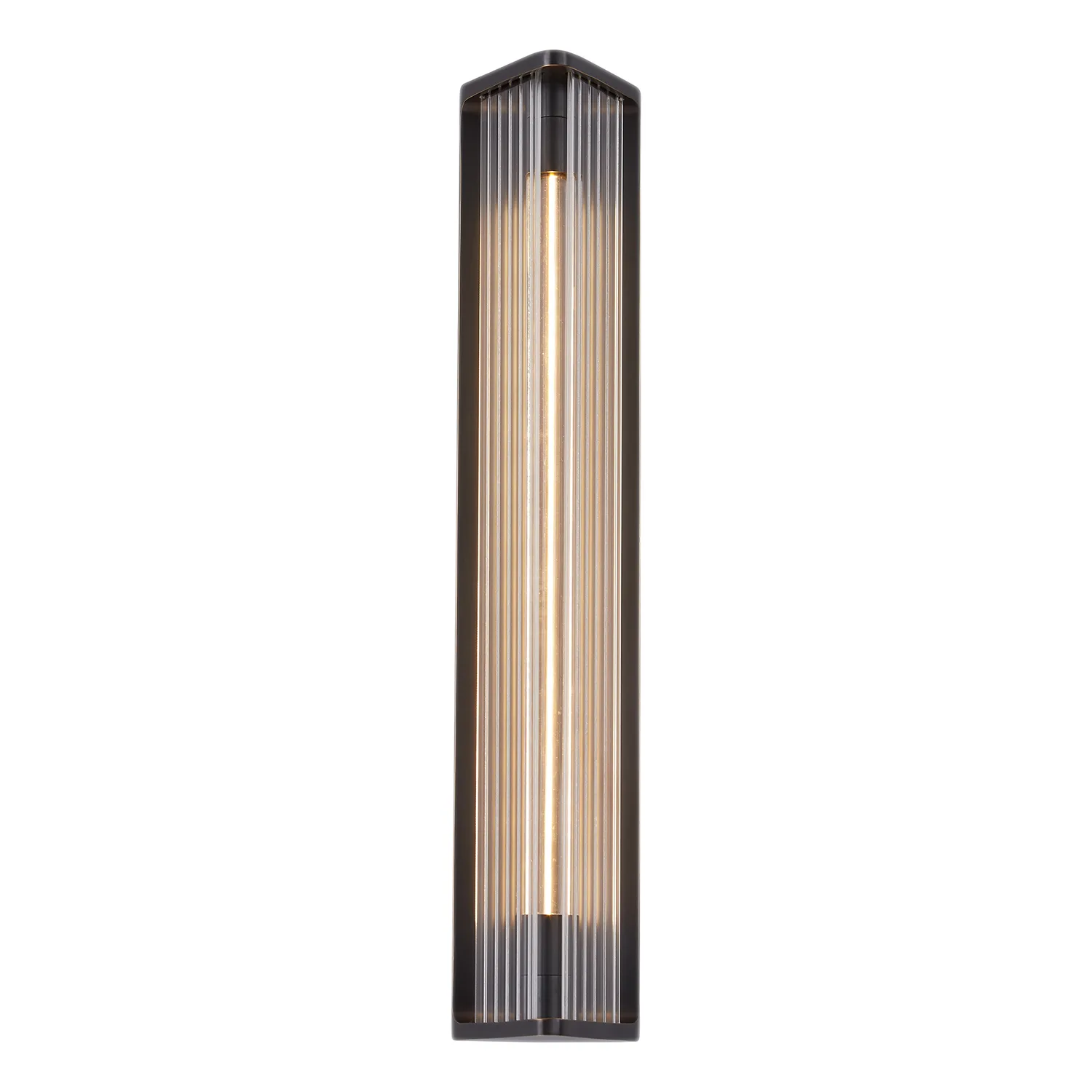 Sabre LED Vanity in Ribbed Glass/Urban Bronze
