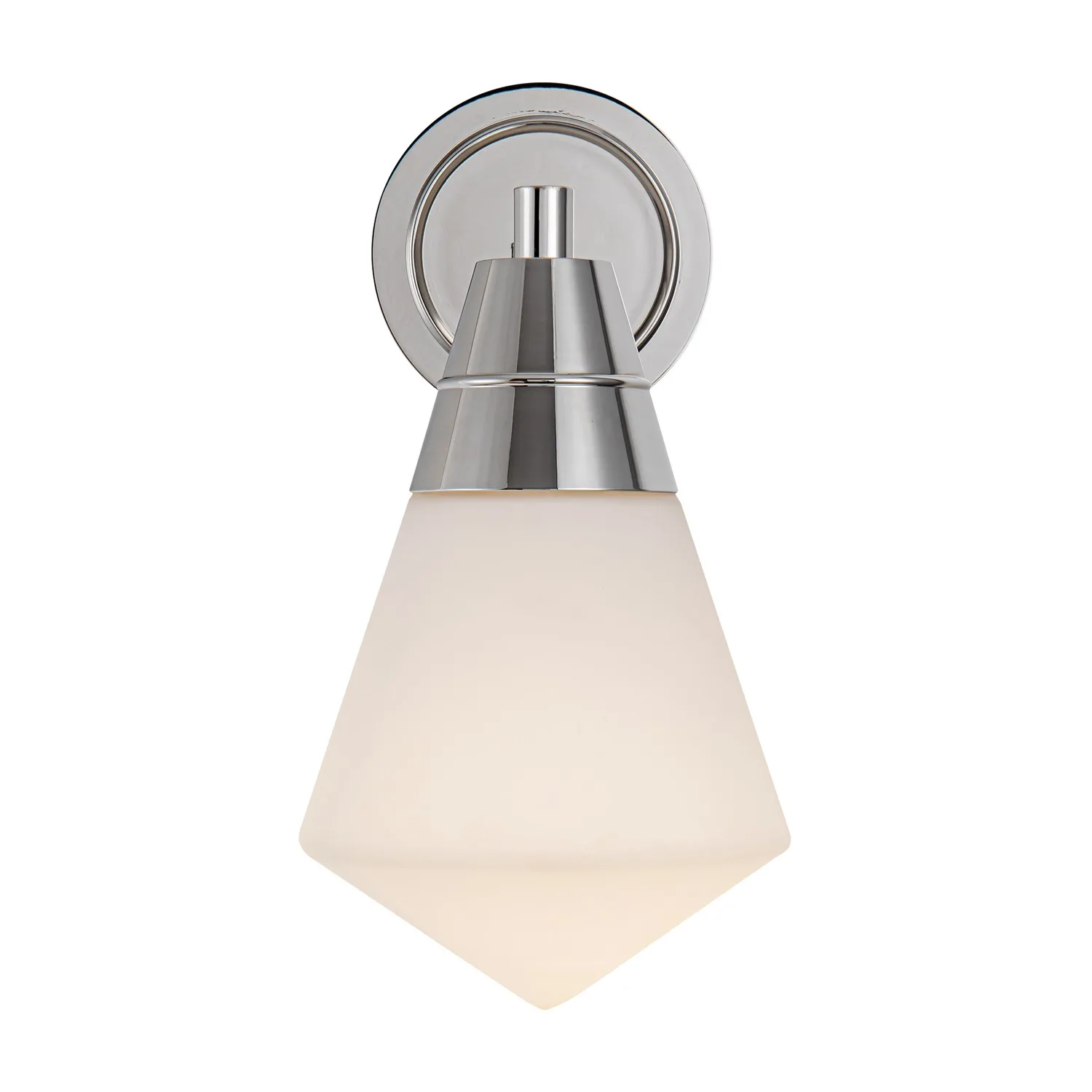 Willard One Light Wall Sconce in Polished Nickel/Opal Matte Glass