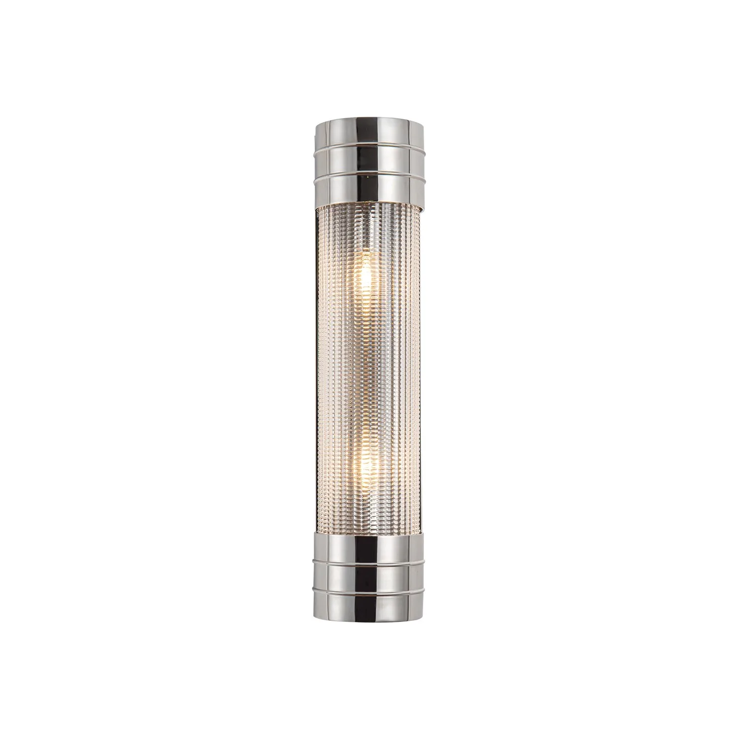 Willard Two Light Vanity in Polished Nickel/Prismatic Glass