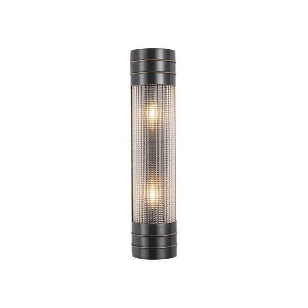The Willard collection is reminiscent of a cozy English cottage. Strong metal details collide seamlessly with either prismatic or matte opal glass accents to create something timeless yet original. Classic geometry creates stunning silhouettes in any space the Willard is placed. Collection: Willard Designer: Alan Pepin Finish: Urban Bronze/Prismatic Glass Glass: Clear Prismatic Glass Width: 4.38" Height: 18.38" Extension from Wall: 3.75" Number of Bulbs: 2 Maximum Wattage: 60.00 W Bulb Type: T8 Bulb Base: E12 Candelabra Voltage: 120.00 V Material: Steel + Glass Country of Origin: China Safety Listing: UL Safety Rating: Damp ADA Manufacturer Warranty: 1 Year Spec Sheet Instructions