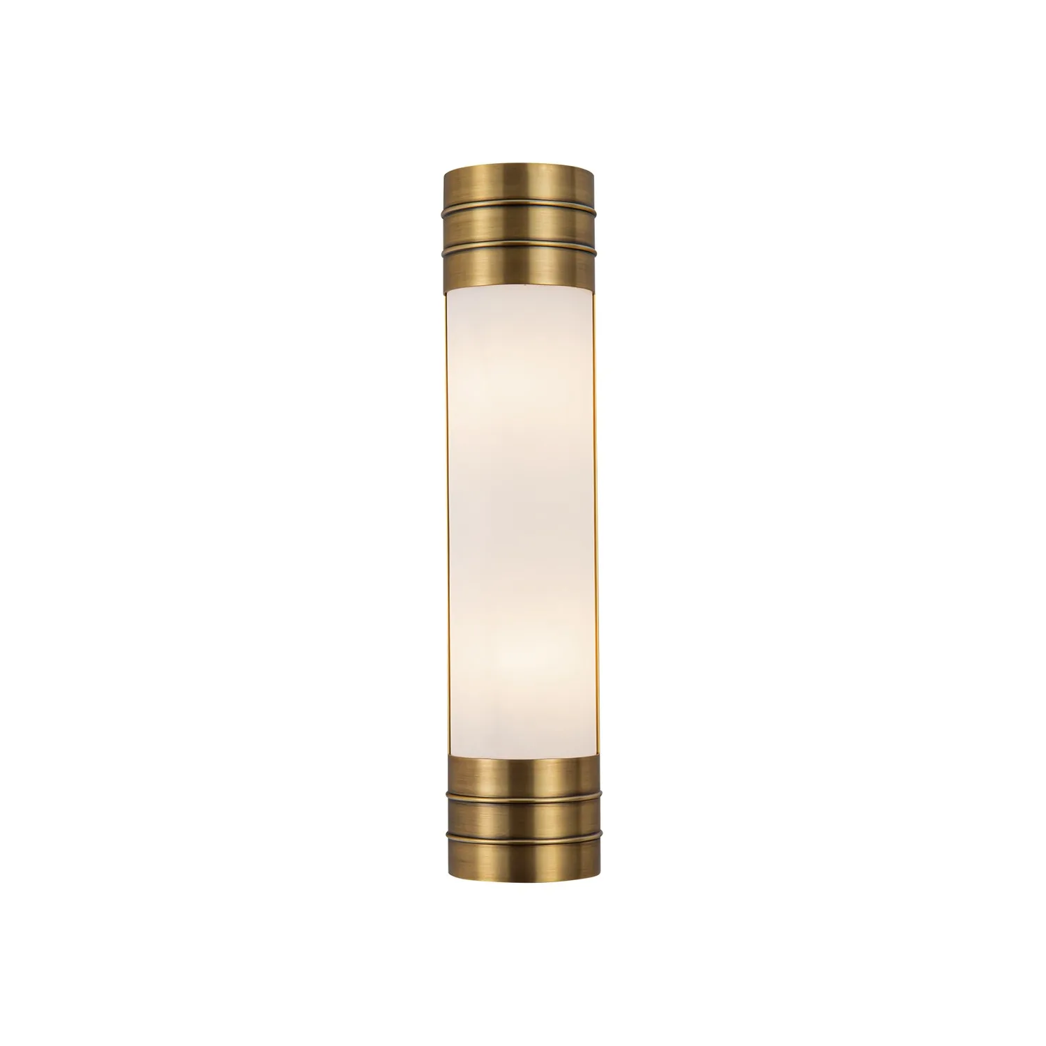 Willard Two Light Vanity in Vintage Brass/Opal Matte Glass