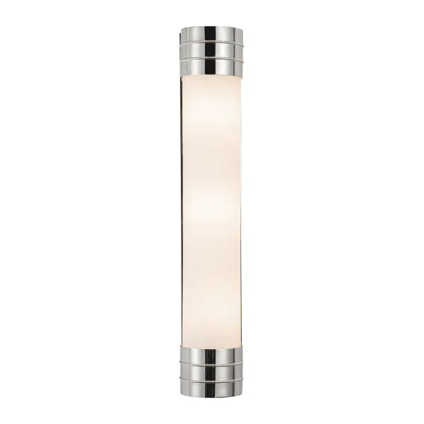 The Willard collection is reminiscent of a cozy English cottage. Strong metal details collide seamlessly with either prismatic or matte opal glass accents to create something timeless yet original. Classic geometry creates stunning silhouettes in any space the Willard is placed. Collection: Willard Designer: Alan Pepin Finish: Polished Nickel/Opal Matte Glass Glass: Matte Opal Glass Width: 4.38" Height: 24.13" Extension from Wall: 3.75" Number of Bulbs: 3 Maximum Wattage: 60.00 W Bulb Type: T8 Bulb Base: E12 Candelabra Voltage: 120.00 V Material: Steel + Glass Country of Origin: China Safety Listing: UL Safety Rating: Damp ADA Manufacturer Warranty: 1 Year Spec Sheet Instructions