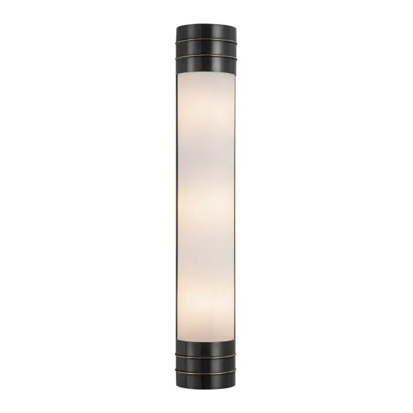The Willard collection is reminiscent of a cozy English cottage. Strong metal details collide seamlessly with either prismatic or matte opal glass accents to create something timeless yet original. Classic geometry creates stunning silhouettes in any space the Willard is placed. Collection: Willard Designer: Alan Pepin Finish: Urban Bronze/Opal Matte Glass Glass: Matte Opal Glass Width: 4.38" Height: 24.13" Extension from Wall: 3.75" Number of Bulbs: 3 Maximum Wattage: 60.00 W Bulb Type: T8 Bulb Base: E12 Candelabra Voltage: 120.00 V Material: Steel + Glass Country of Origin: China Safety Listing: UL Safety Rating: Damp ADA Manufacturer Warranty: 1 Year Spec Sheet Instructions