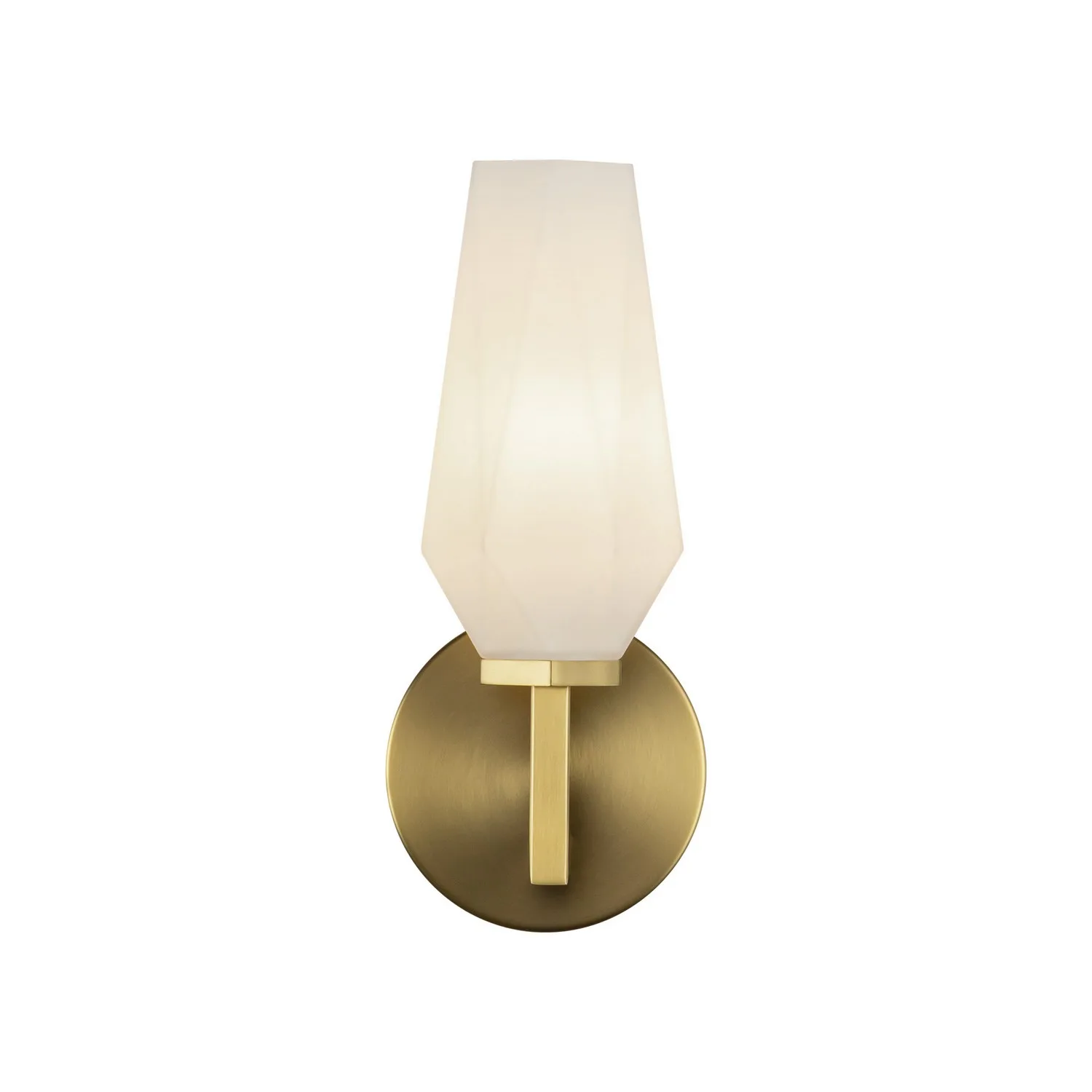Krysta One Light Wall Vanity in Brushed Gold/Opal Glass