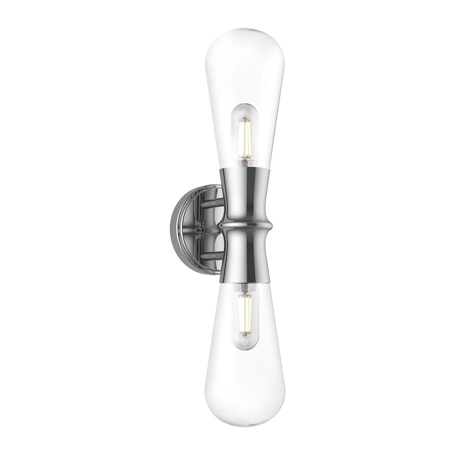 Marcel Two Light Wall Sconce in Chrome