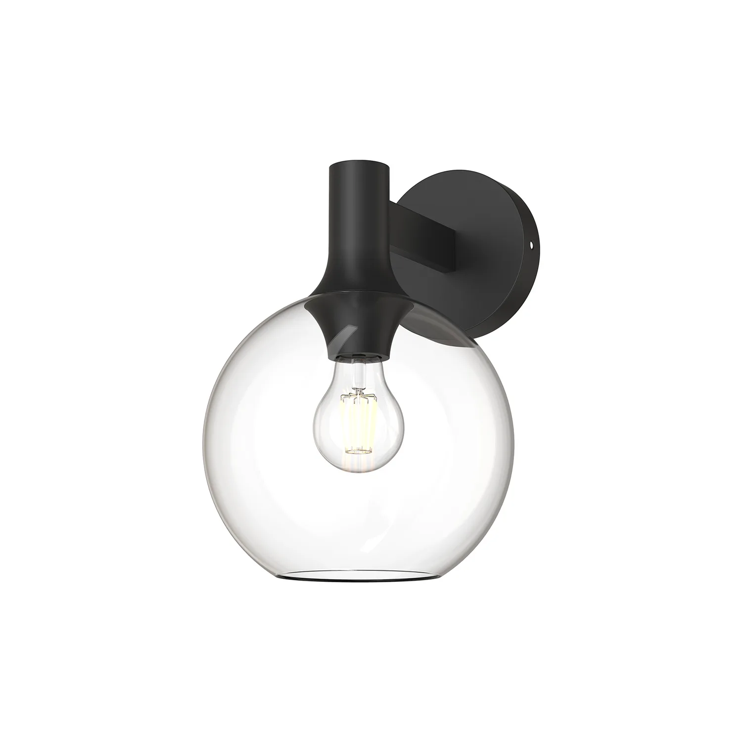 Castilla One Light Vanity in Clear Glass/Matte Black