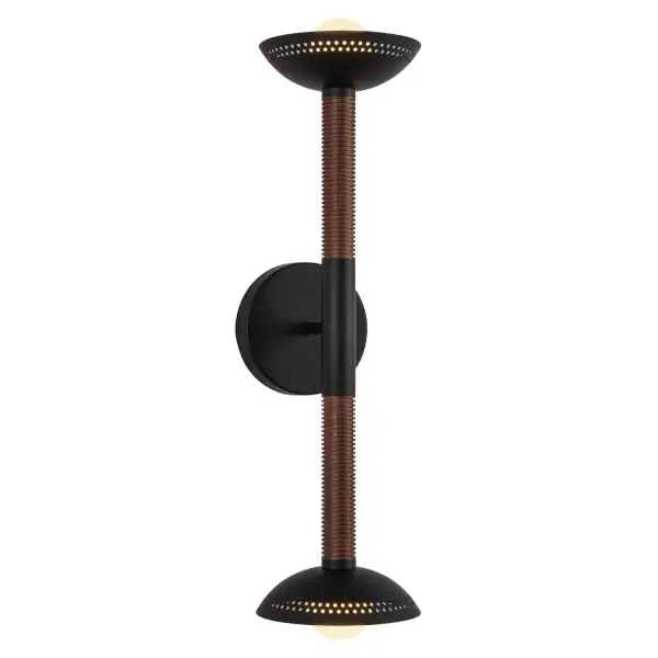 Add distinctive character to your space with the Arden lighting collection. Featuring ribbed details for added texture, Arden offers versatility with a decorative half shade or exposed opal glass globe for a minimalist mood. The black finish, accented by walnut wood veneer, brings a rustic or industrial charm to the design. Collection: Arden Designer: Haejung Ro Finish: Matte Black/Opal Glass Glass: Matte Opal Glass Width: 6.00" Height: 22.50" Extension from Wall: 7.00" Canopy: D4.75" x E1.25" Maximum Wattage: 11.00 W Bulb Type: LED Light Source: LED Light Output: 1260.00 lm Delivered Lumens: 487.00 lm Color Temperature: 3000 K CRI: 90 Rated Average Life: 50,000 Voltage: 120.00 V Material: Aluminum + Steel + Glass Country of Origin: China Safety Listing: ETL Safety Rating: Damp Title 24 LED Spec Sheet Instructions