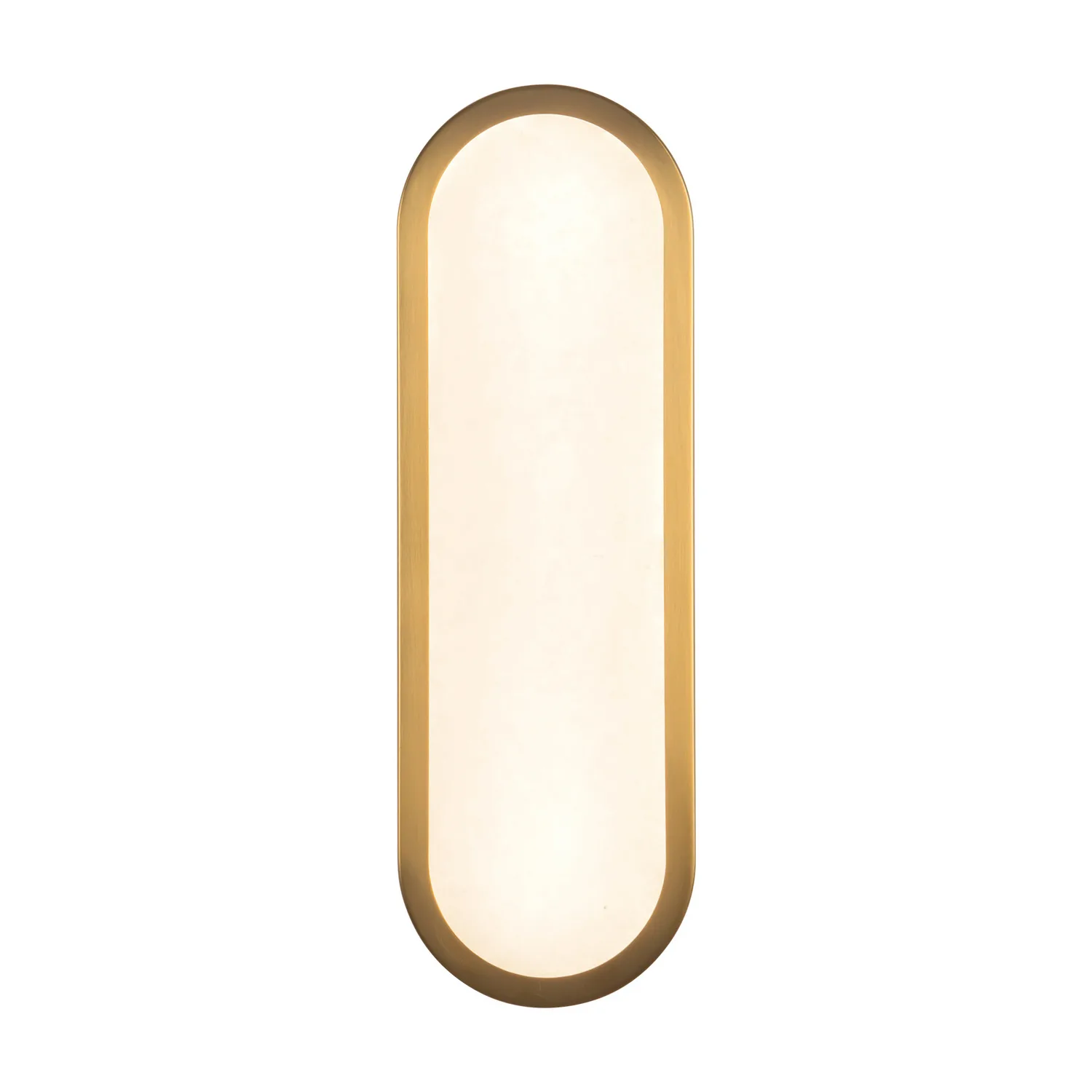 Evelyn LED Bathroom Vanity in Brushed Gold/Alabaster