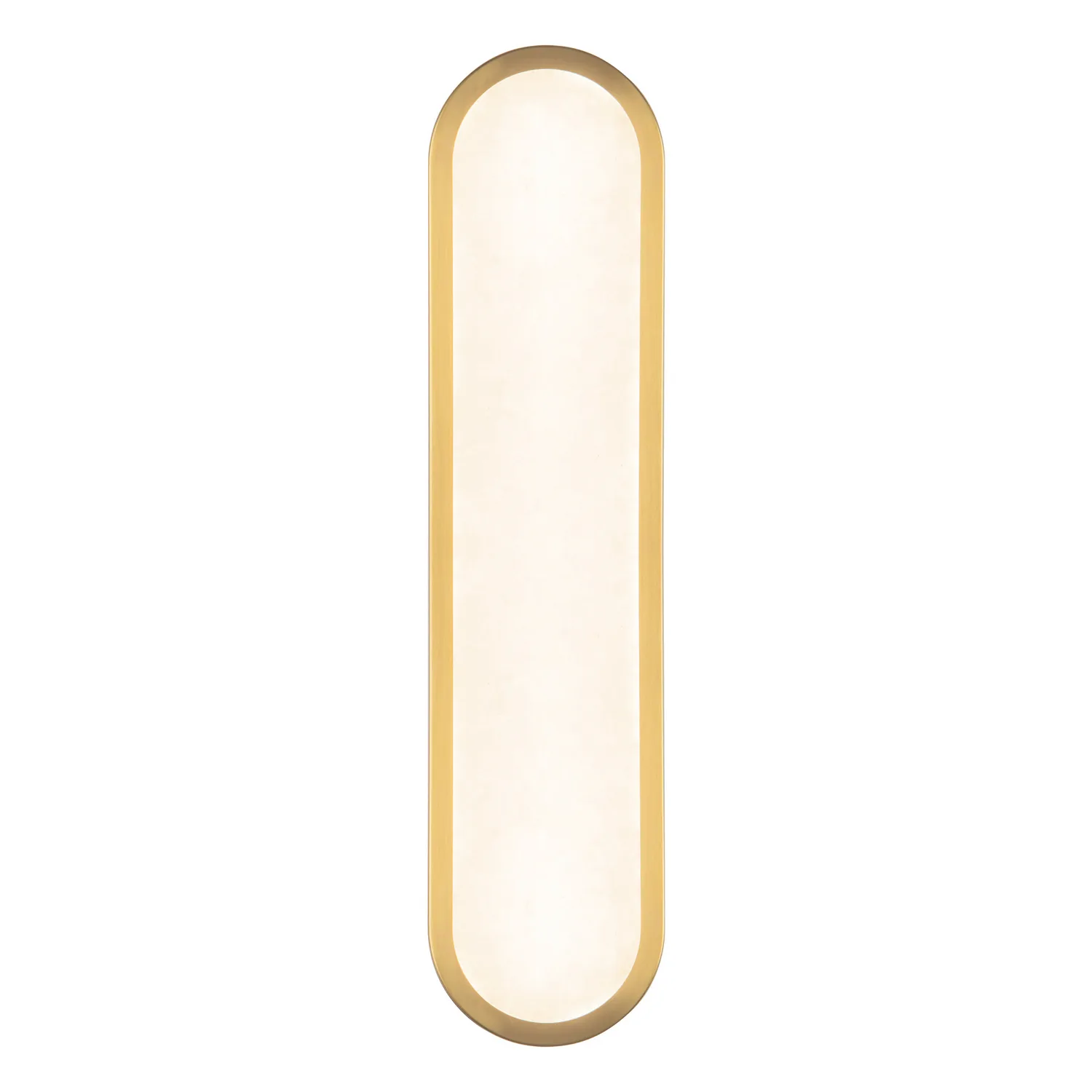 Evelyn LED Bathroom Vanity in Brushed Gold/Alabaster