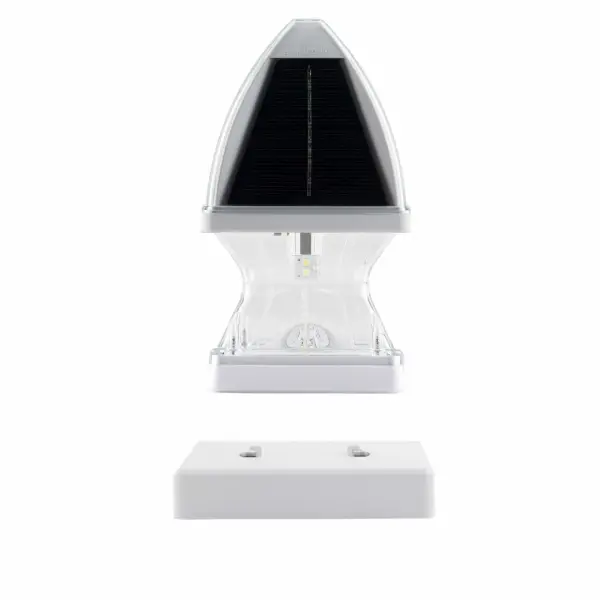 Weather-resistant finish cap designed specifically for Gothic Solar Post Cap Lights. Enables secure mounting on 4-inch vinyl, PVC, or wooden posts with color-matched black or white finish options. - alternate view