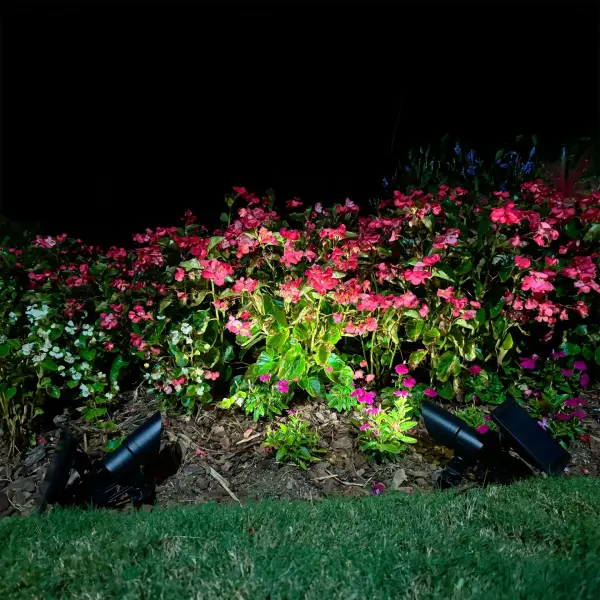 This eco-friendly solar spotlight combines durability with flexibility, offering three color temperatures and multiple mounting options. Perfect for highlighting landscaping features, pathways, or architectural elements. - alternate view