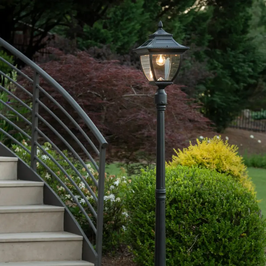 Pagoda Bulb Solar Lamp Post - Single Lamp - Image 2