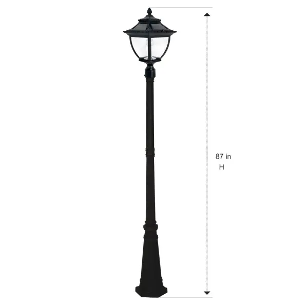 Pagoda Bulb Solar Lamp Post - Single Lamp - Image 8