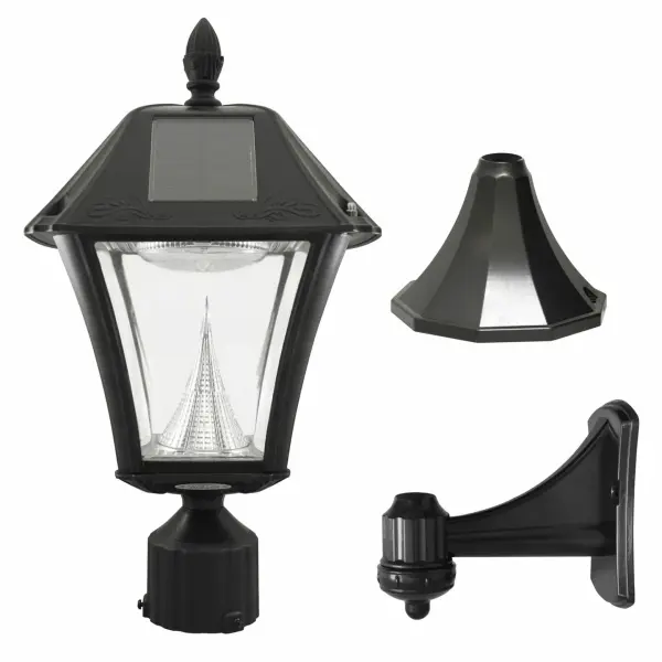The Baytown II combines classic lantern styling with modern solar technology. Features three mounting options (wall, pier, post) and delivers 130 lumens of bright white light for up to 10 hours. Weather-resistant construction requires no wiring.
