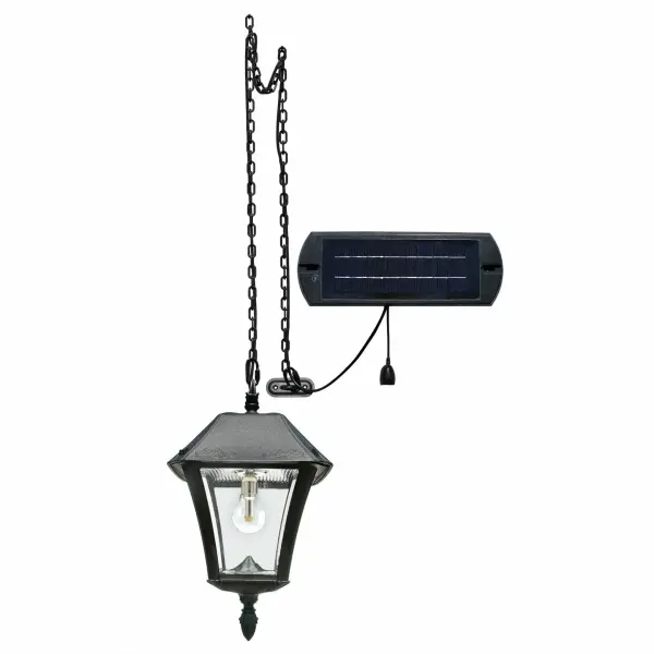 The Baytown II combines 19th-century lantern charm with modern solar technology. Features 250 lumens of warm white light, remote control operation, and weather-resistant construction for easy outdoor installation. - alternate view