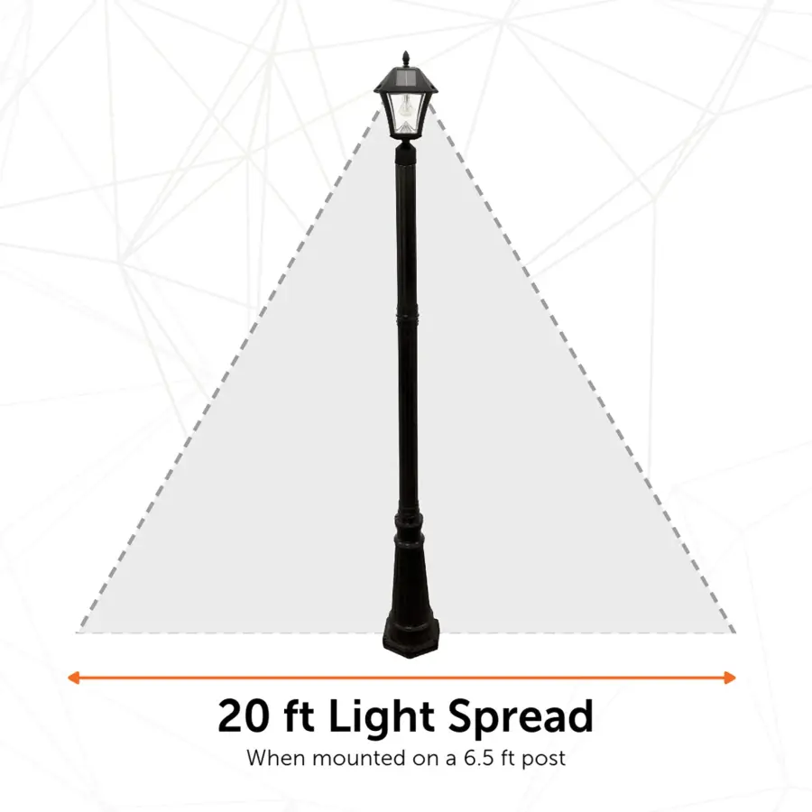 Baytown II Bulb Solar Post Light - Image 2
