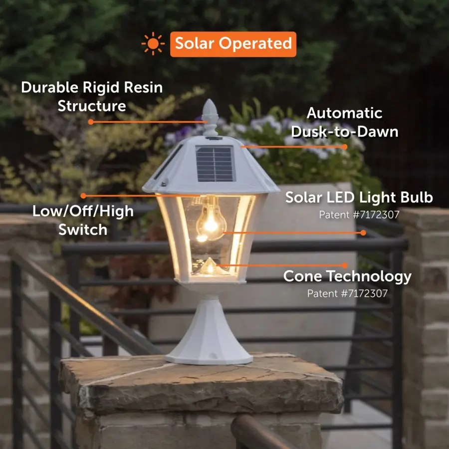 Baytown II Bulb Solar Post Light - Image 3