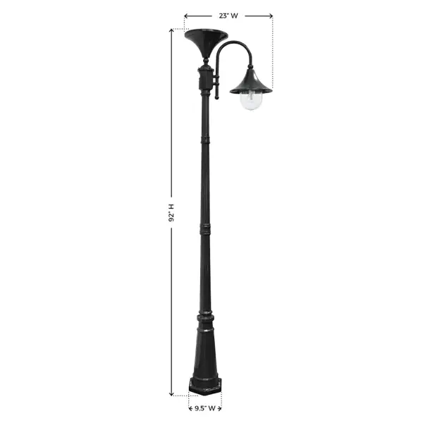 Everest Solar Lamp Post with LED Light Bulb - Image 9