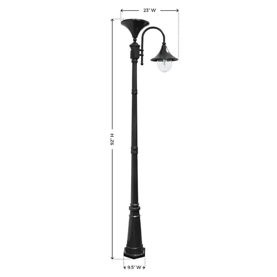 Everest Solar Lamp Post with LED Light Bulb - Image 9