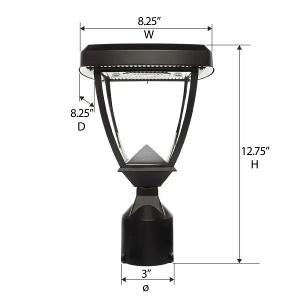 Inversee Solar Light - Wall/Pier/3" Fitter Mount - Image 9