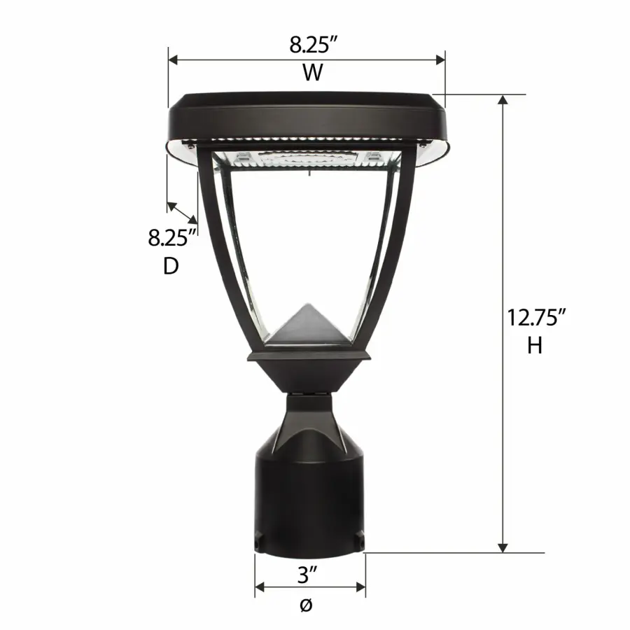 Inversee Solar Light - Wall/Pier/3" Fitter Mount - Image 9