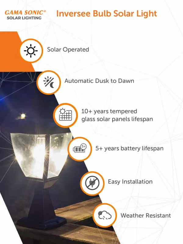 Inversee Solar Bulb Light - Black - Image 4