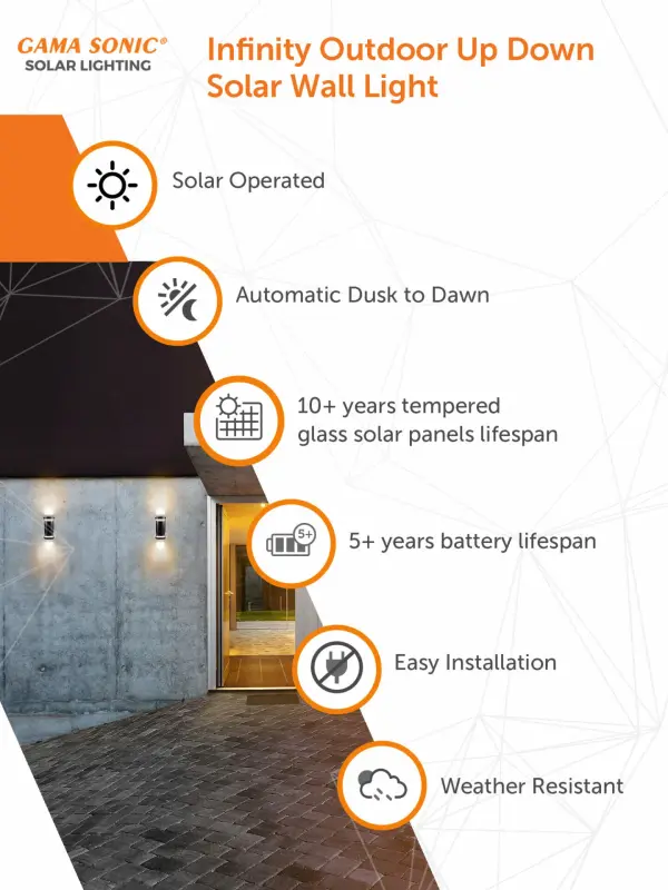 Modern Solar Wall Light with Dual Color Temperature & Easy Installation - Image 4