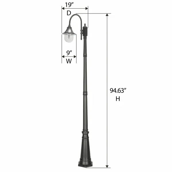 Orion Outdoor Solar Lamp Post Light - Image 8