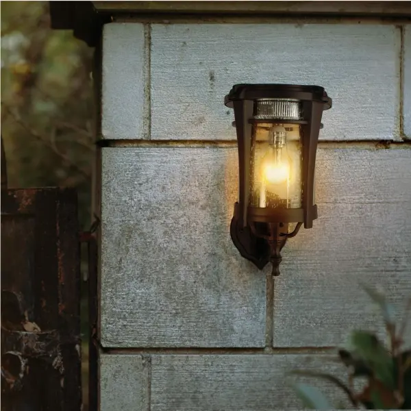 The Aurora Bulb Solar Light combines modern design with practical functionality, offering three mounting options for flexible outdoor placement. With 50 lumens of warm light for up to 12 hours, it's perfect for pathways and entryways. - alternate view
