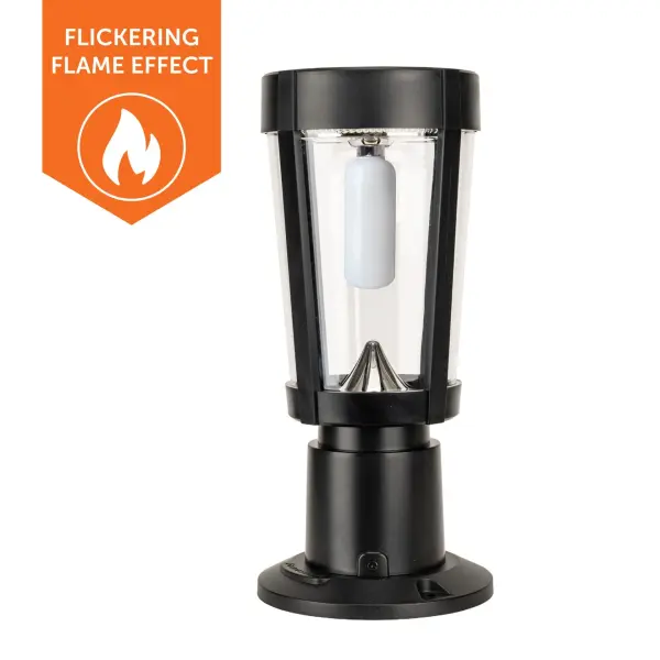 The Amphora Solar Light delivers sophisticated outdoor ambiance with zero wiring required. Features dual LED bulbs—realistic flickering flame effect and warm white—with automatic dusk-to-dawn operation and 12-hour runtime.