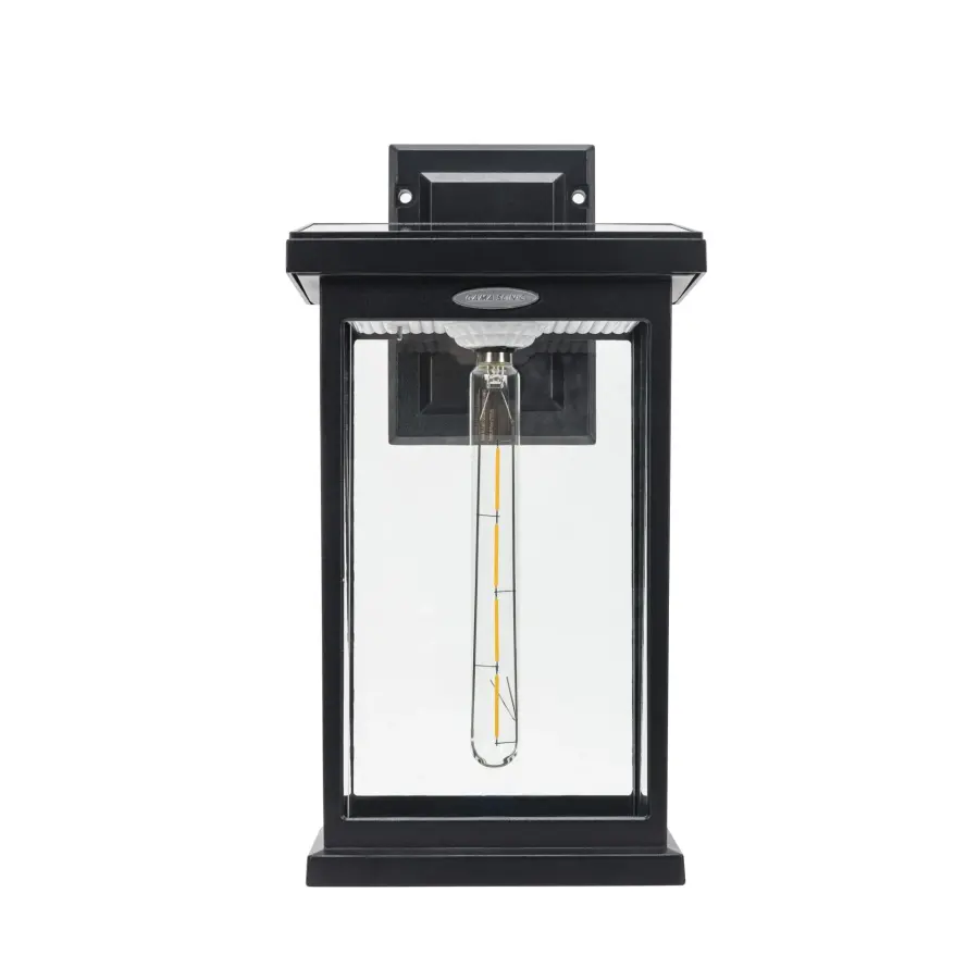 Eco-Friendly Solar Wall Light with Vintage Edison-Style Charm - Image 1