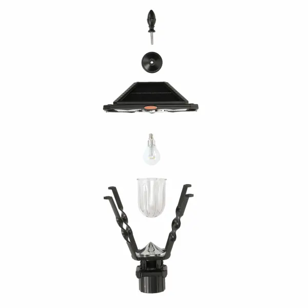 Spiral Frame Solar Post Light with 3" Fitter Mount - Image 5