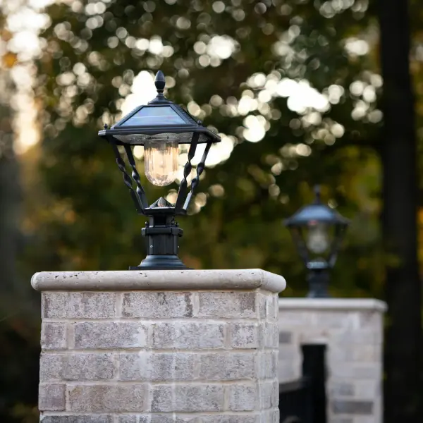 Spiral Frame Solar Post Light with 3" Fitter Mount - Image 7