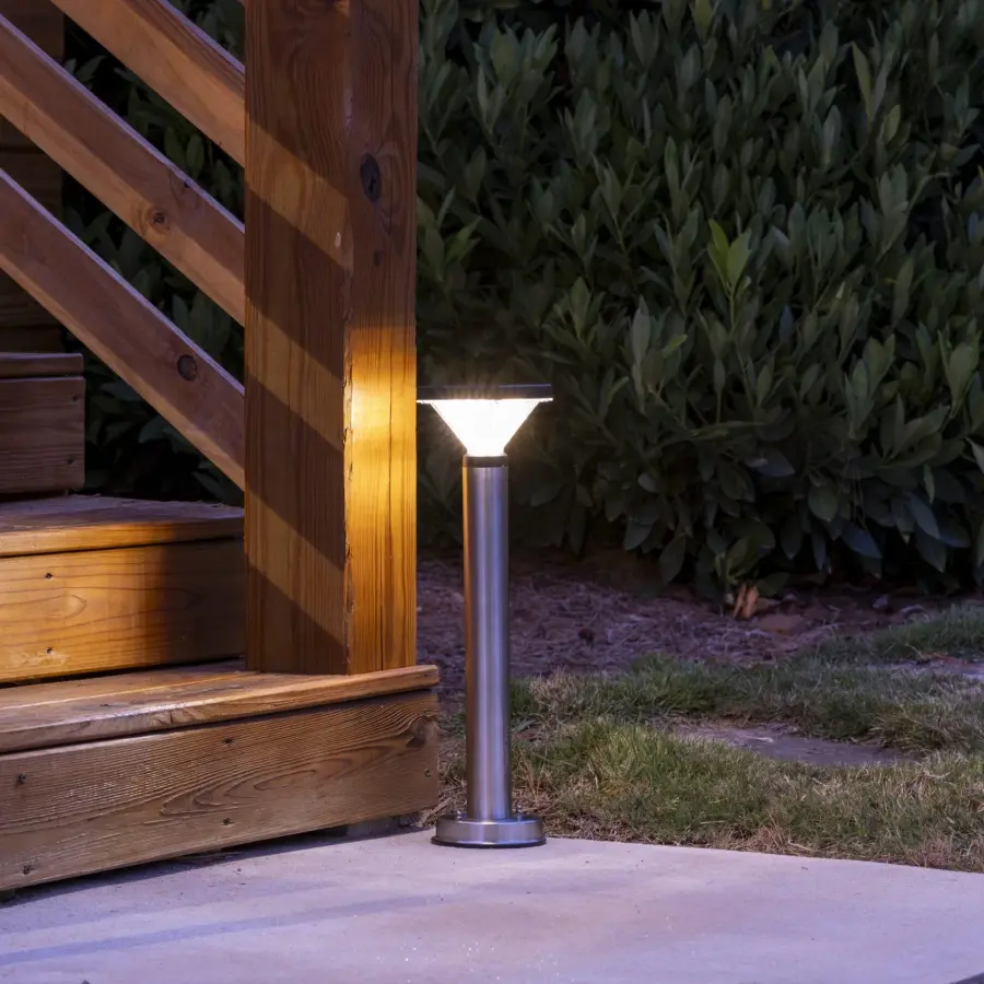 Luxor Stainless Steel Bollard Solar Pathway Light - Image 2