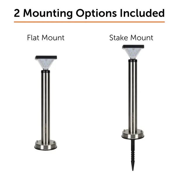 Luxor Stainless Steel Bollard Solar Pathway Light - Image 12