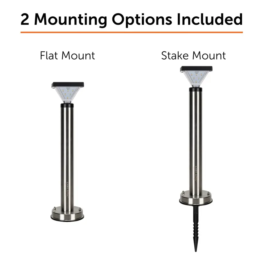 Luxor Stainless Steel Bollard Solar Pathway Light - Image 12