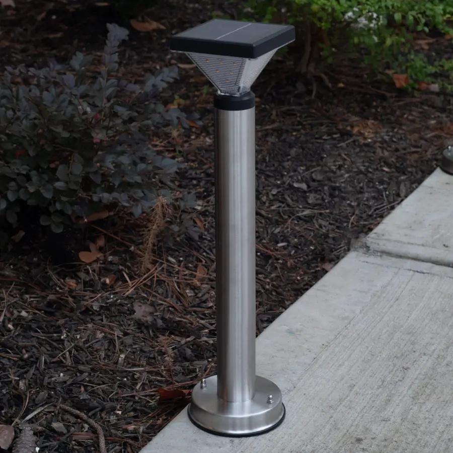 Luxor Stainless Steel Bollard Solar Pathway Light - Image 7