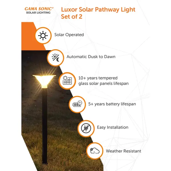 Luxor Solar Pathway Light Black – 2 Pack - Image 11