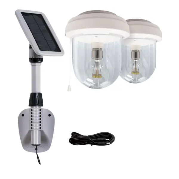 Light My Shed IV Solar Shed Light with 2 LED Bulbs - Image 1