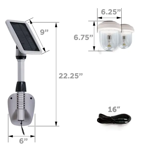 Light My Shed IV Solar Shed Light with 2 LED Bulbs - Image 6