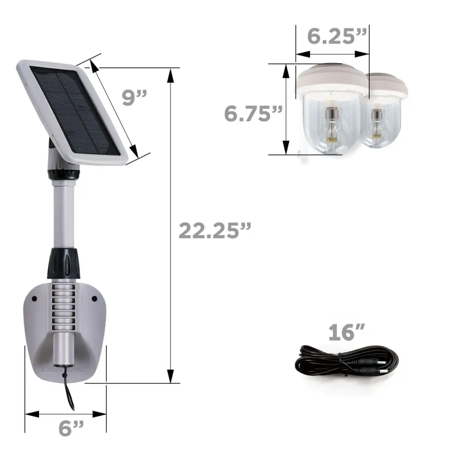 Light My Shed IV Solar Shed Light with 2 LED Bulbs - Image 6