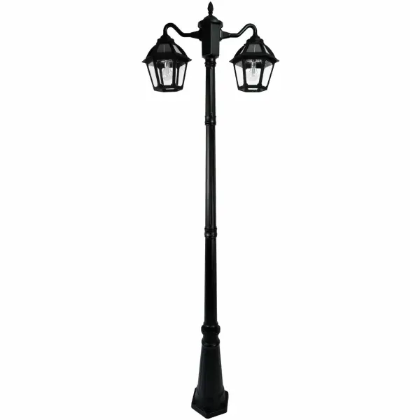 The Polaris combines modern industrial design with solar efficiency, featuring dual LED heads that provide 260 lumens of warm light for up to 12 hours. UV-resistant resin and aluminum construction make it ideal for coastal environments.