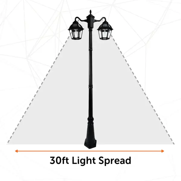 Polaris Double Head Solar Lamp Post - Image 11