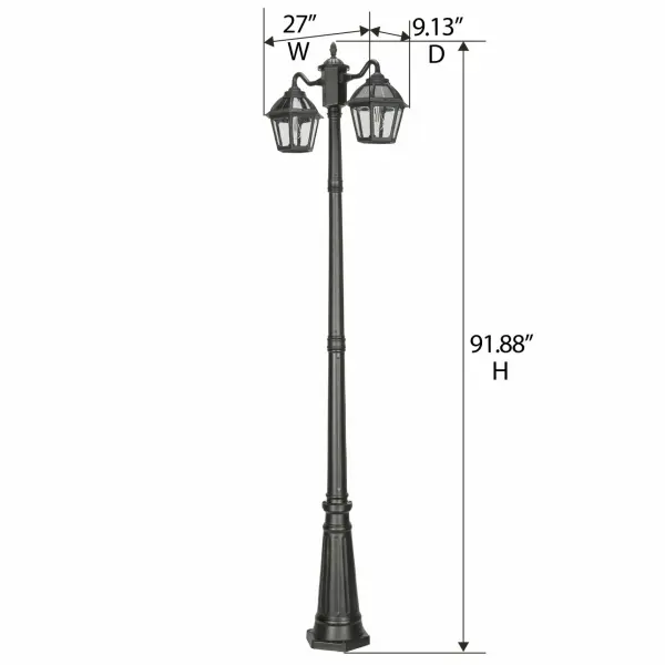 Polaris Double Head Solar Lamp Post - Image 10